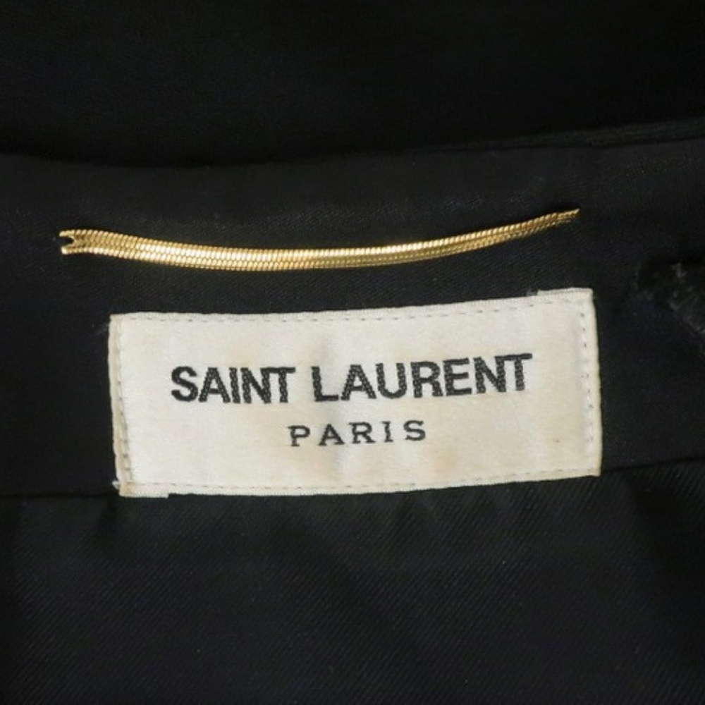 Saint Laurent Dress Black Crepe Size 40 - Picture 7 of 8